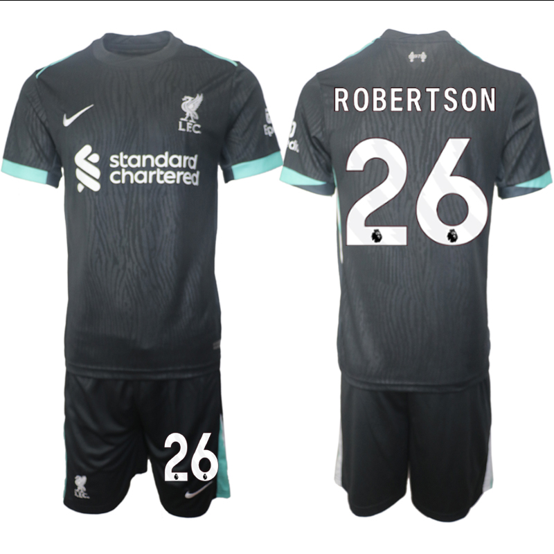 Men 2024-2025 Club Liverpool away Black #26 Soccer Jersey